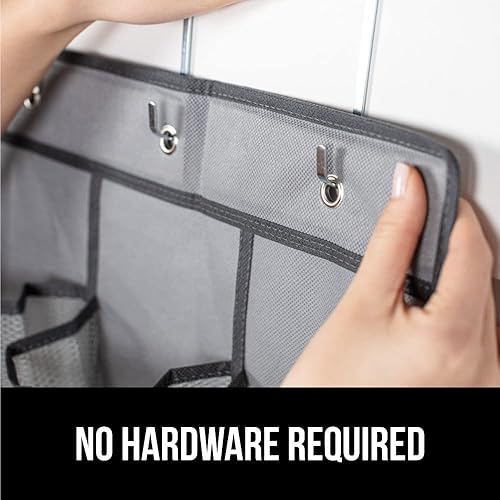 Miniatura 9 de Gorilla Grip - Zapatero para colgar en la puerta, 24 bolsillos de malla de hasta 40 libras, organizador para parte trasera del armario, soportes