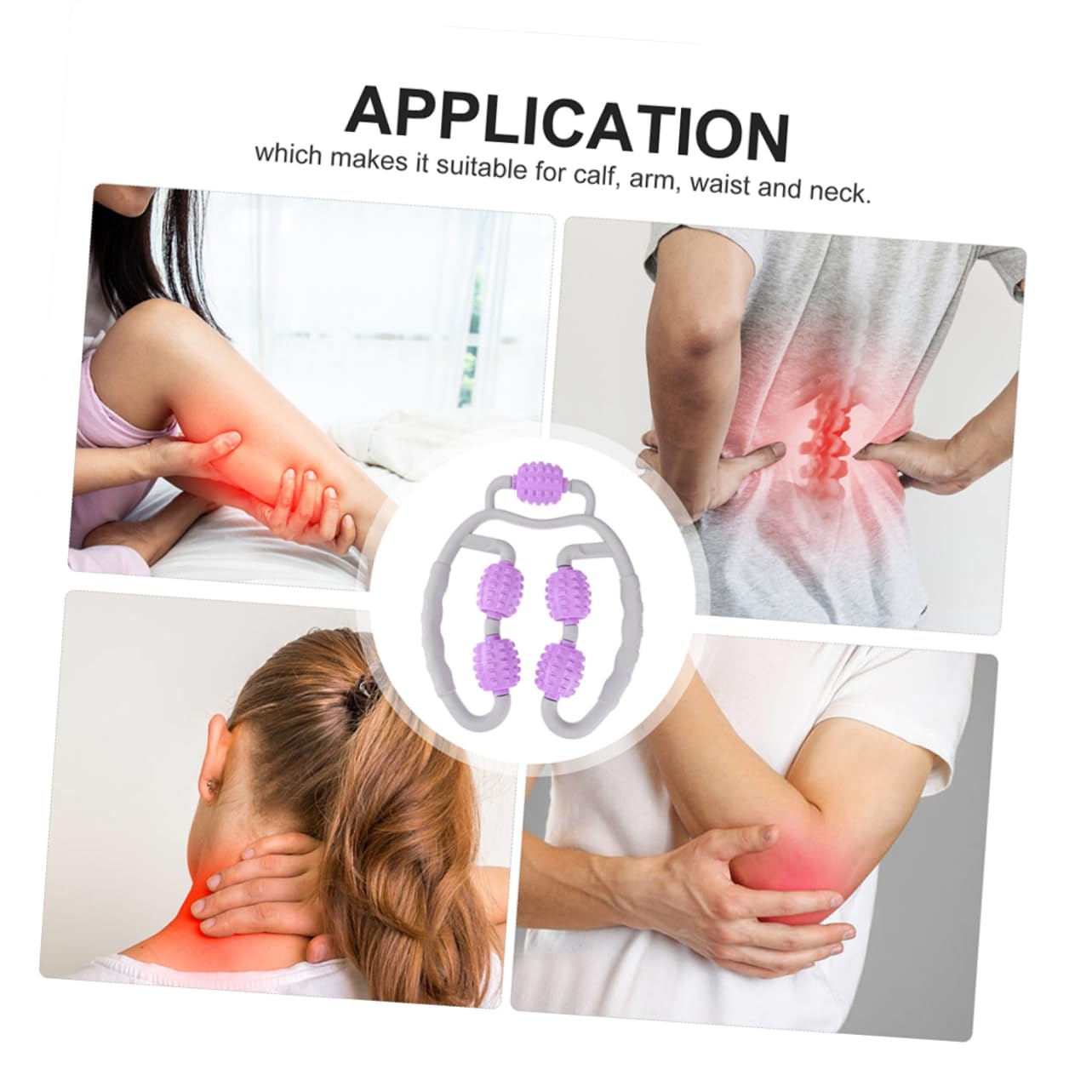 INOOMP Rullo Massaggiante per Gambe 2 Pezzi, Massaggiatore Muscolare Manuale in Abs, Comodo e Delicato, per Uso Domestico Dopo L’allenamento