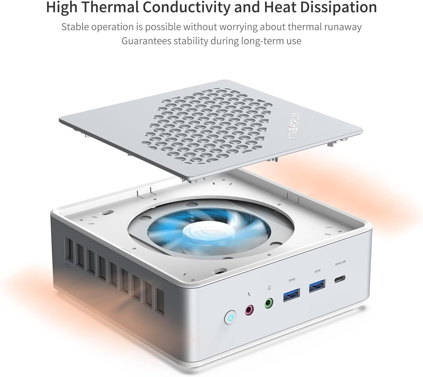 MINIS FORUM HM90 Mini PC, AMD Ryzen 9 4900H Processor 8 Cores CPU