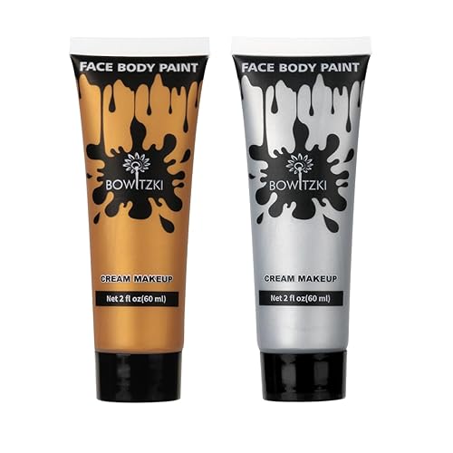 Bowitzki Pintura facial y corporal de 2 onzas, maquillaje en crema, 2.0 fl oz, pintura facial a base de agua, efectos especiales para adultos,