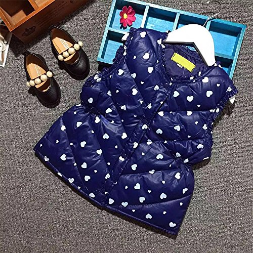 Yilaku Girls' Lightweight Puffer Down Vest Jacket Autumn Kids Coats Bow Printing Warm Winter Clothes Outwear #TOP2