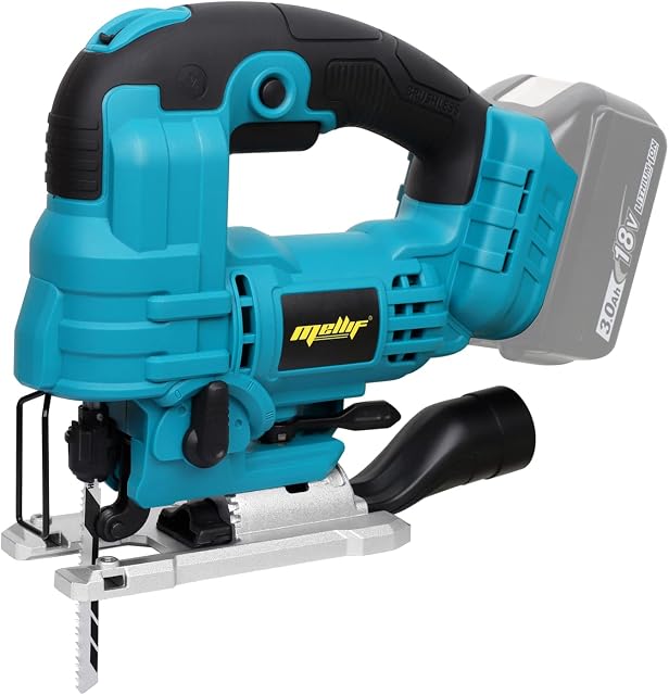 Electric Cordless Jigsaw for Makita18V Battery with Brushless Motor Power Tool,Dust Blow-Off Function, Blue(Tool Only,No Battery)