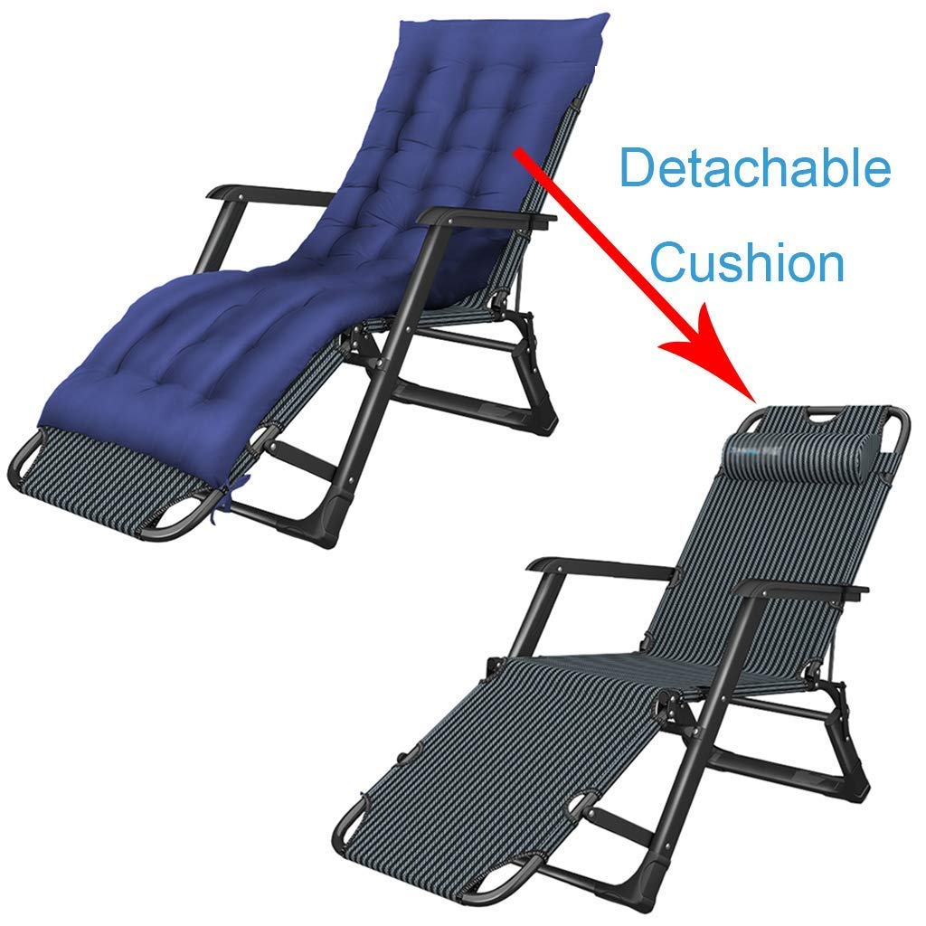 Sedia per Il Tempo Libero per la casa Lettino Prendisole a gravità Zero Sedie reclinabili da Giardino Pieghevoli con Cuscino per Patio sulla Spiaggia Giardino Campeggio all'aperto Max.200 kg