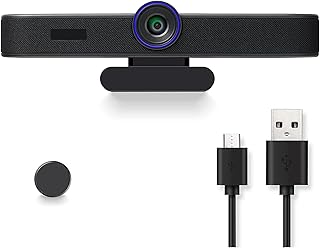 1080P Webcam Web Camera HD1080P 60FPS PC Webcam All in One with Microphones and Speaker 108° Wide Angle Webcam for Conferencing, Live Streaming, Recording for Conferencing and Video Calling