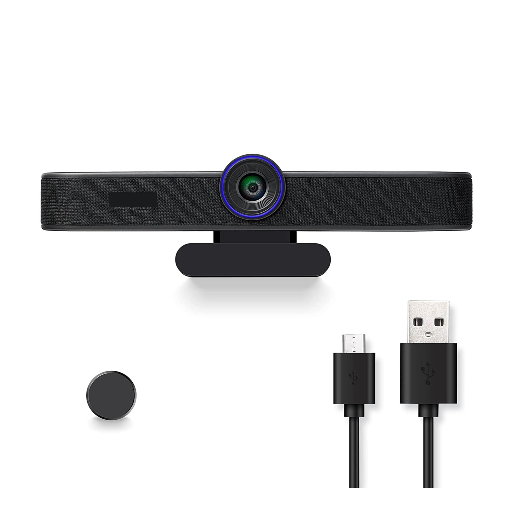 Webcam for PC HD1080P 60FPS Tutto in Uno con microfoni e Altoparlante Webcam grandangolare 108° for conferenze, Streaming Live, Registrazione