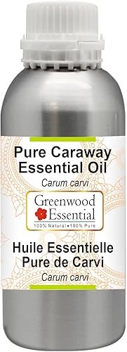 Greenwood Essential Aceite esencial de alcaravea pura (Carum carvi) destilado al vapor 42.3 fl oz (42.2 oz)