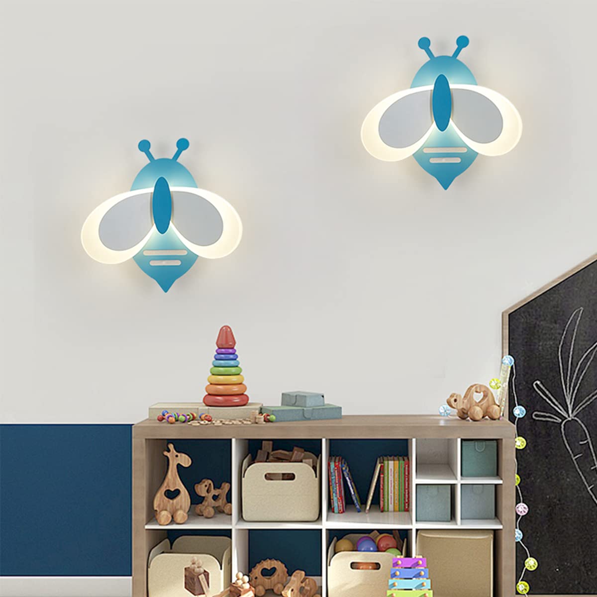 16W LED Wall Light Kids Room Nowoczesna wewnętrzna kinkiet Sypialnia z 3 kolorowymi światłami Dziecięca nocna kinkiet dla chłopca Dziewczyna Pokój Przedszkole Lampka nocna Restauracja Kawiarnia Oprawy