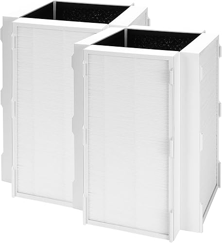 Breabetter Paquete de 2 filtros de repuesto CAP-1000 True HEPA compatibles con el purificador de aire Cuisinart CAP-1000FPK, filtración 3 en 1