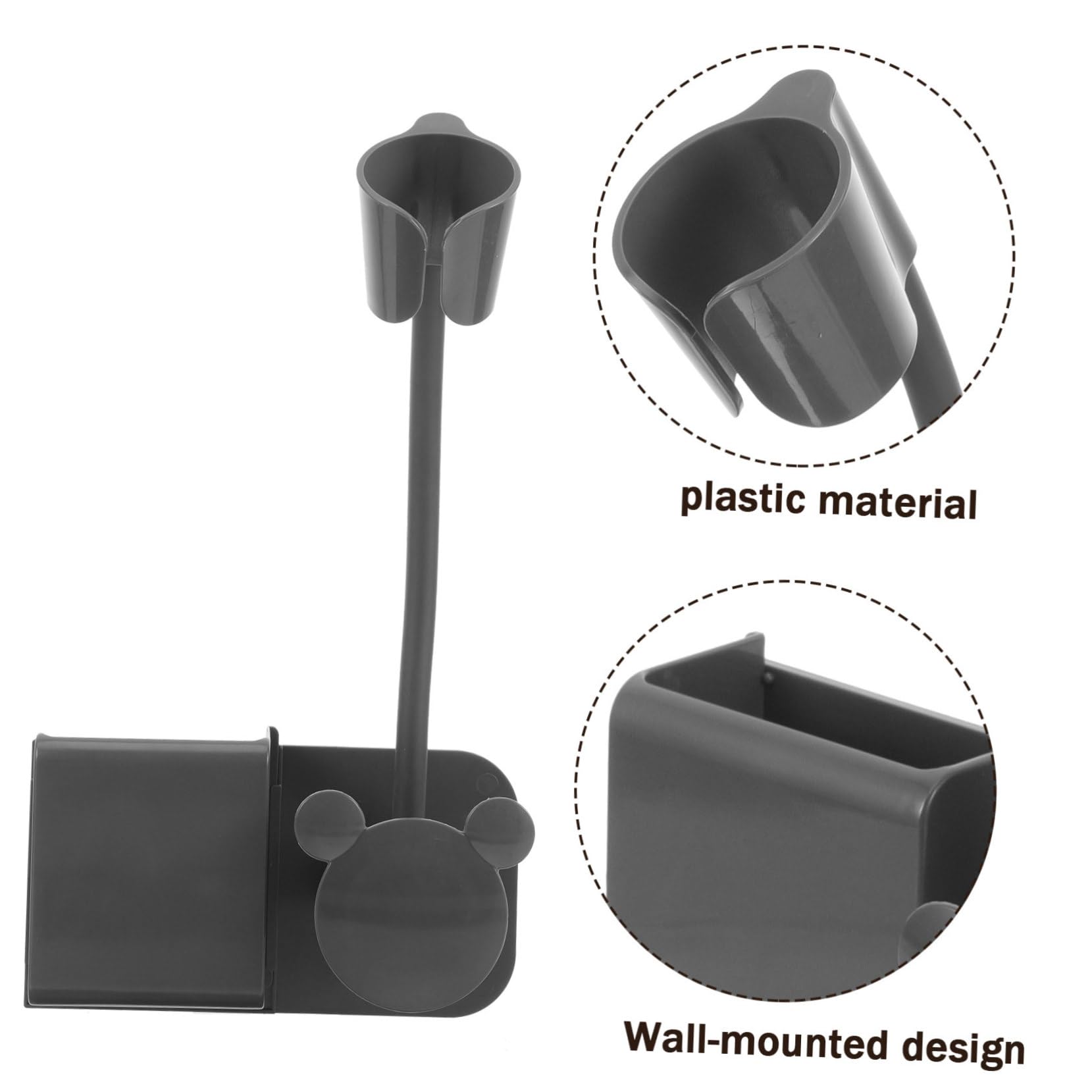 WOFASHPURET Hair Dryer Hanger Wall-mounted Organizer Space-saving for Bathroom Combs Tools