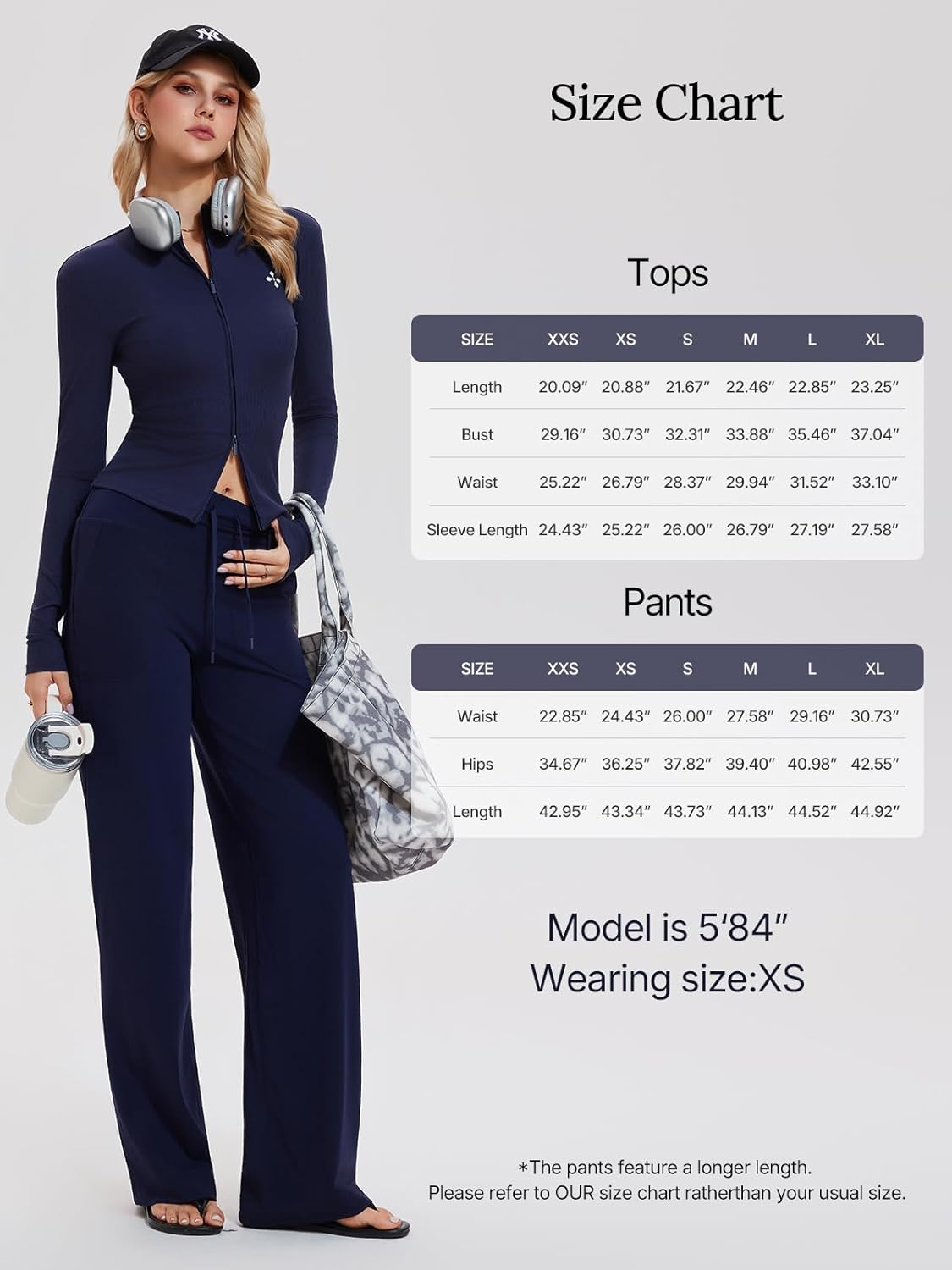 Women's 2 Piece Sets Double Zip Up Top Long Sleeve & Wide Leg Pant Lounge 2025 Fall Tracksuit Casual Sweatsuit Travel Outfit - Image 5