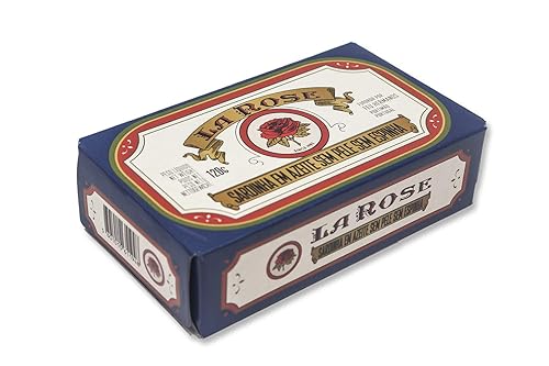 La Rose de Portugal - Sardinas gourmet enlatadas sin piel y sin hueso - 4.23oz 120gr (paquete de 5 latas)