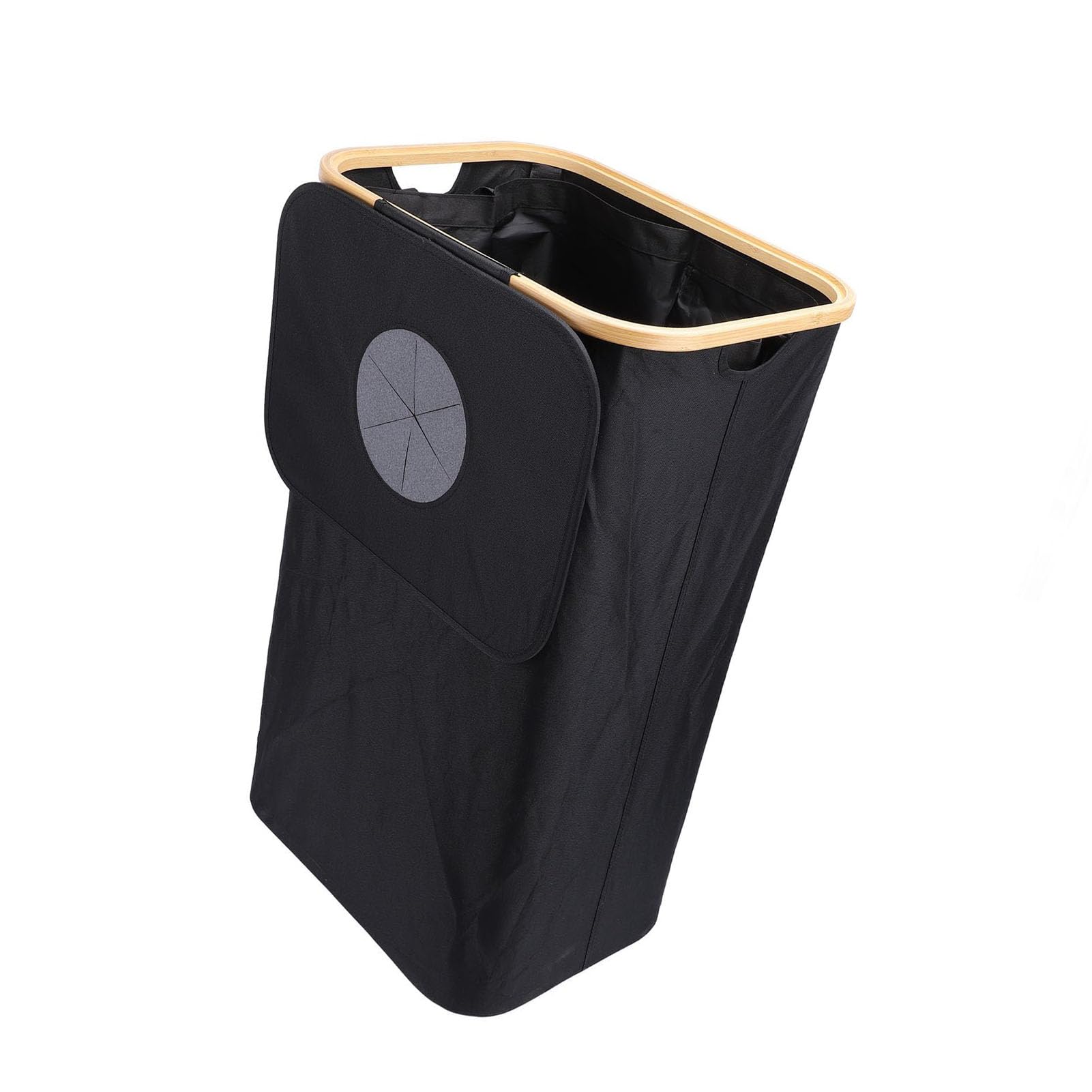 Pongnas Sacco per Raccolta Differenziata Pieghevole 44 X 33 X 73 Cm con Sacco Interno Lavabile Rimovibile per Cucina Casa Ufficio Uso Interno Esterno (BLACK)