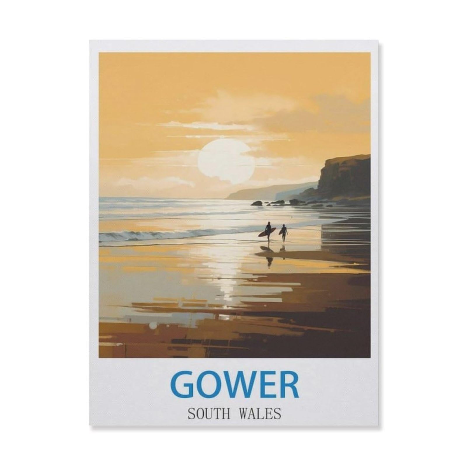 Metal Signs，Gower South Wales(15x30cm）