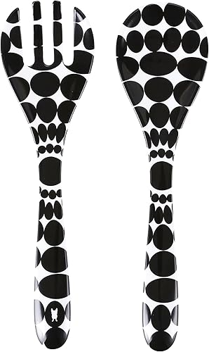 French Bull Juego de 2 piezas de servidor de ensalada, vajilla de melamina, 13 pulgadas, para exteriores, fiestas, utensilios - Foli