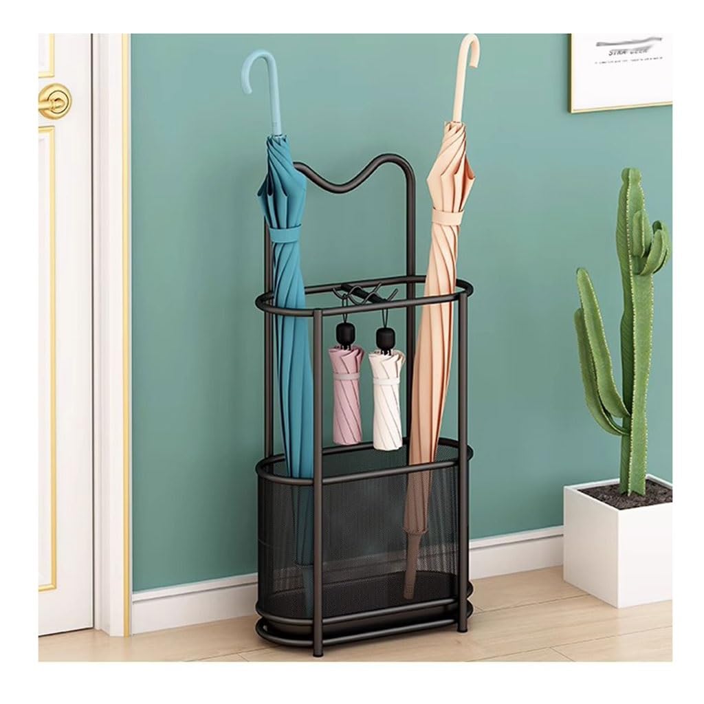 Porte-parapluies étanche avec seau de récupération amovible pour sols toujours secs