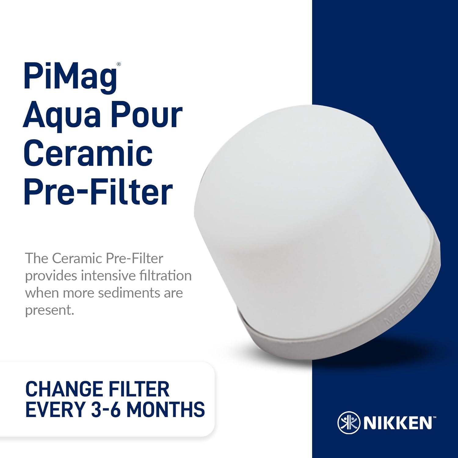 Nikken PiMag - Aqua Pour Ceramic Pre-Filter 1364 Replacement for PiMag Aquapour System 1360