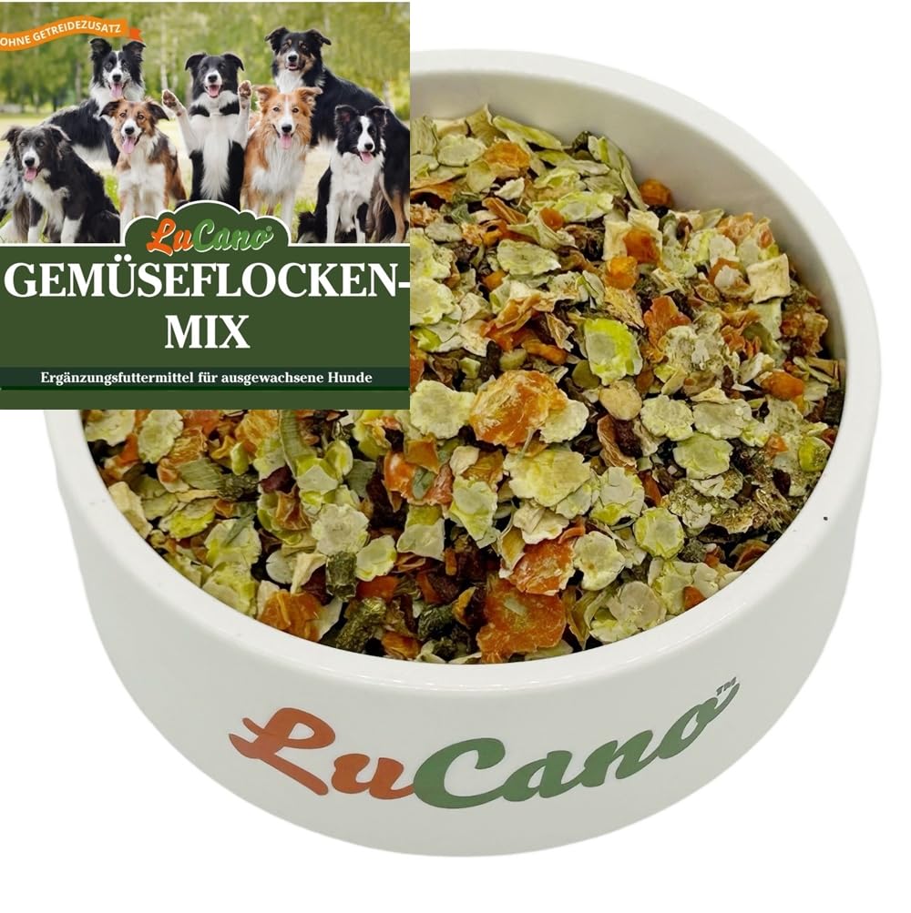 10 kg LuCano Gemüseflocken Mix für Hunde | Barf Ergänzungsfutter | Gemüsemischung | Trockengemüse