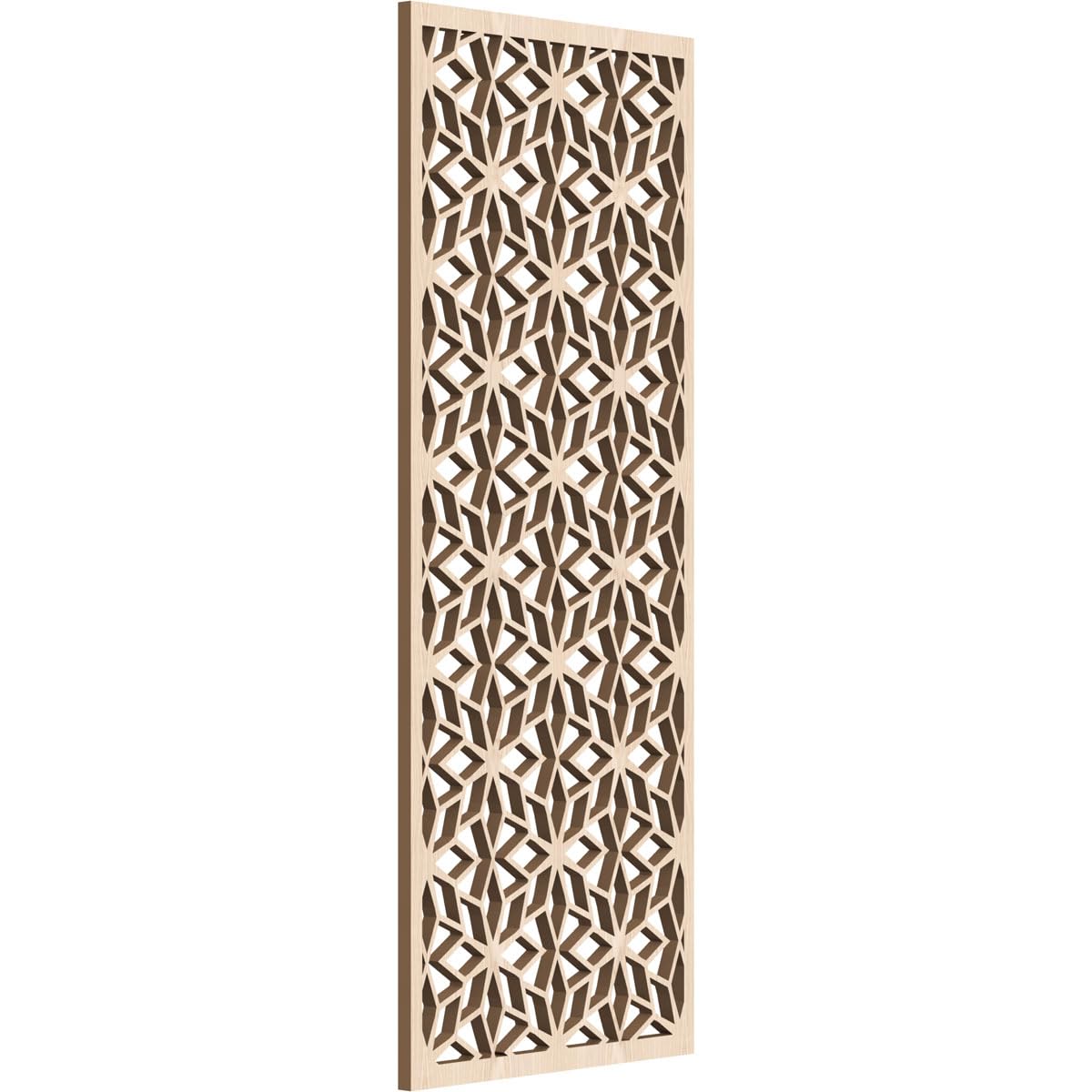 11 3/8"W x 29 3/8"H x 3/8"T Lake Decorative Fretwork Wood Wall Panels, Red Oak