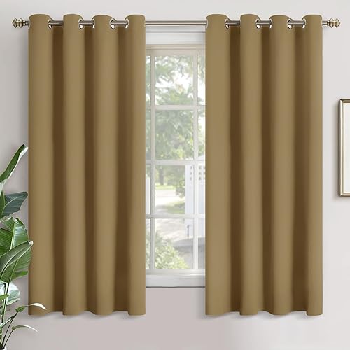 Miniatura 1 de YoungsTex Cortinas opacas para dormitorio, con aislamiento térmico y ojales, cortinas de oscurecimiento y reducción de ruido para sala de estar, 2