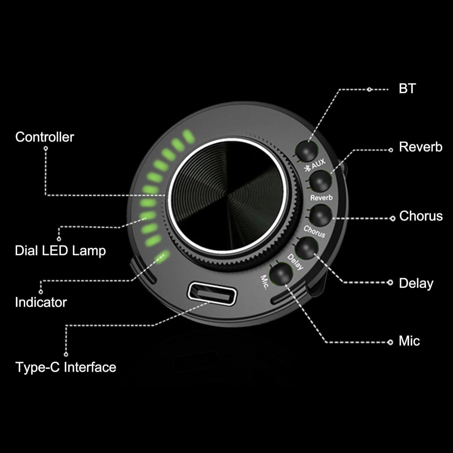 OS1 Resonance Pickup Preamplificatore Integrato SFT Stessa Frequenza Sistema di Preamplificazione per Chitarra Trasduttore con Riverbero, Coro, Ritardo, Batteria Ricaricabile Li-ion (Necessita di Fori