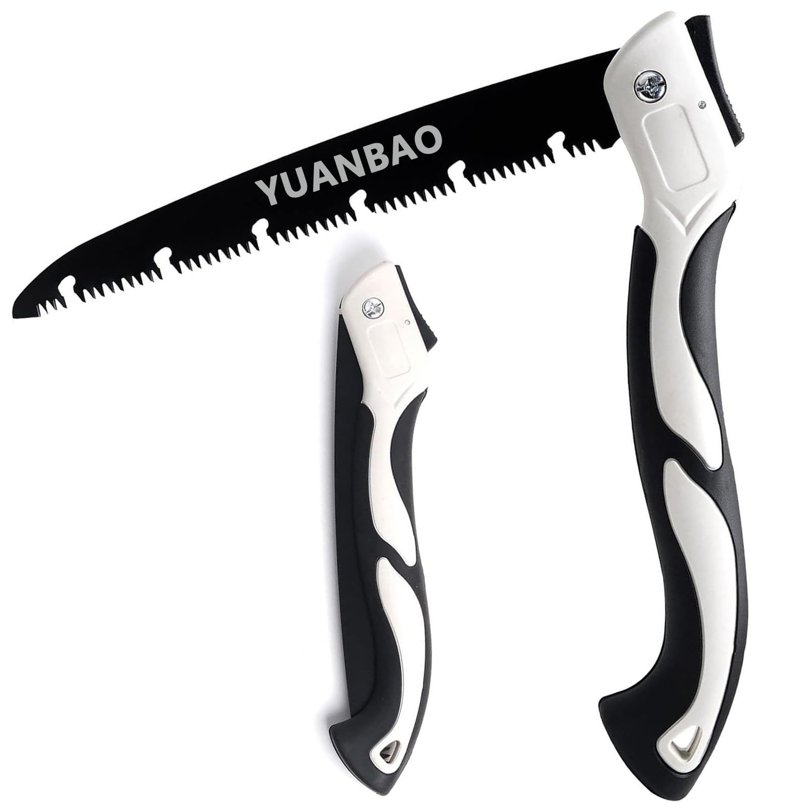 YUANBAO Folding Pruning Saw, 7-Inch Long Blade Hand Saw, Foldable Pruner with 3-Side Razor Teeth and Removal Tank, Handsaw for Wood Working, Camping, Gardening and Carpentry