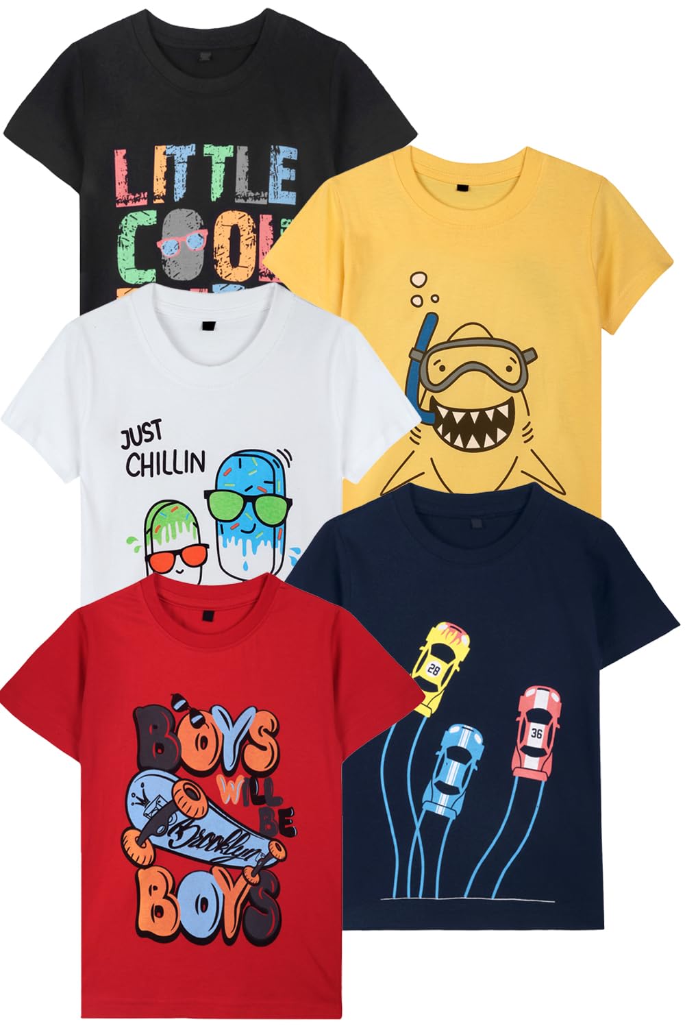 Boys BYS-TSRT-02 T-Shirt (pack of 5)