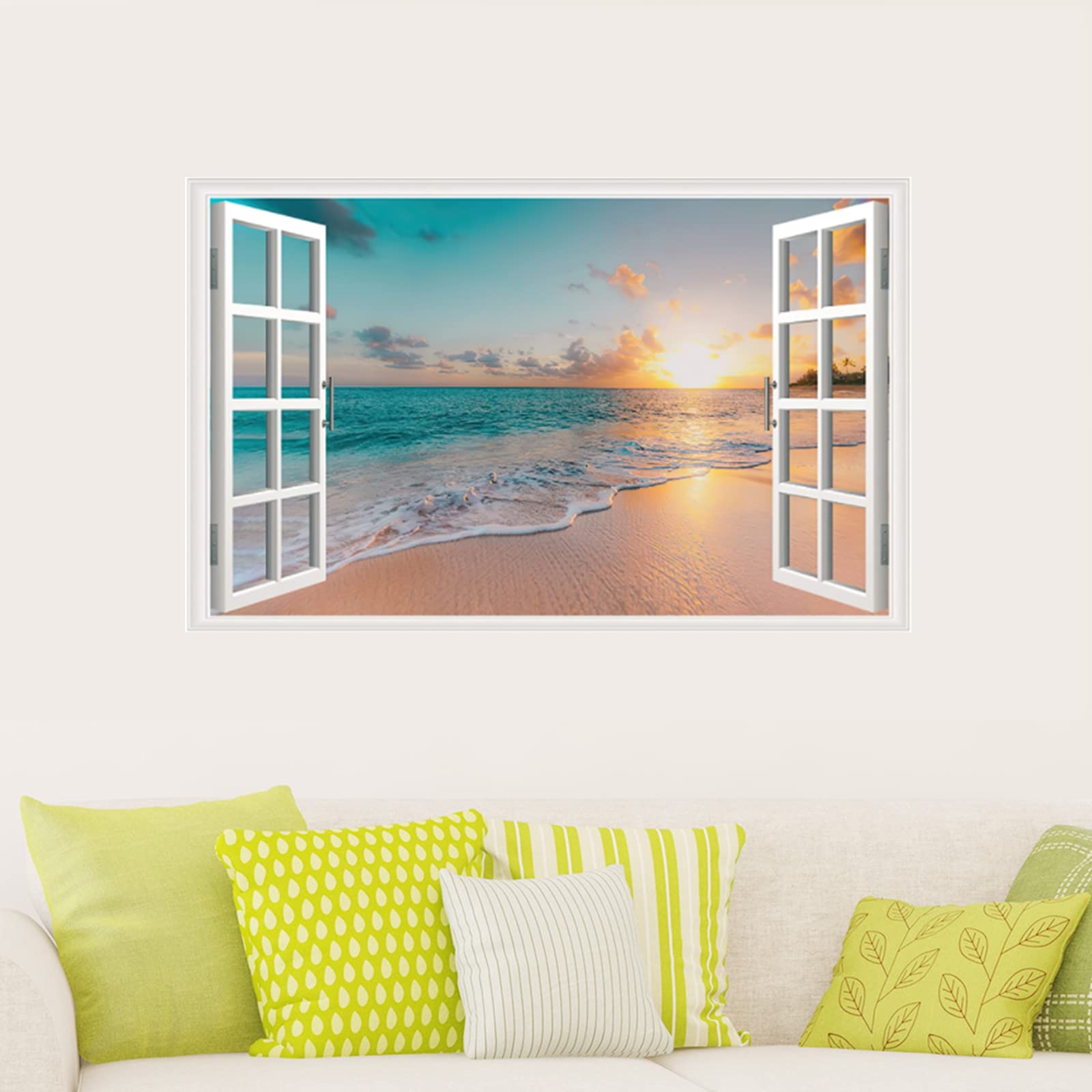 3D Self-Adhesive Painting Fake Window Wall Stickers