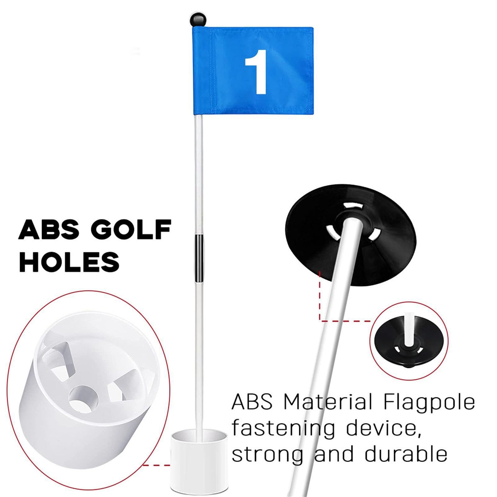 Golfflaggen-Set, grüne Flagge, grüne Flagge, Loch, Tassenset, tragbare Golfflagge mit Golfloch, abnehmbare professionelle Golfflagge, langlebig, robust und stabil,