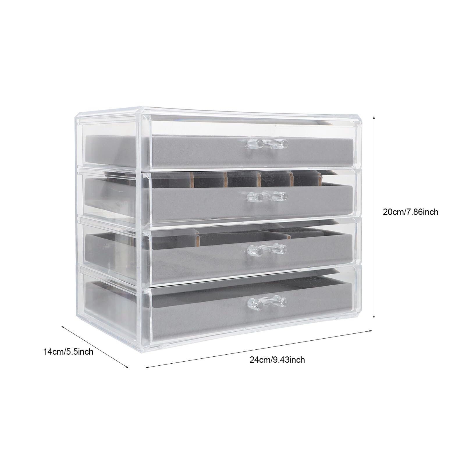 Organizer Cosmetici Trasparente con Contenitore Compatto per Trucco da Tavolo Resistente e Salvaspazio per Mantenere Ordine e Accessibilità
