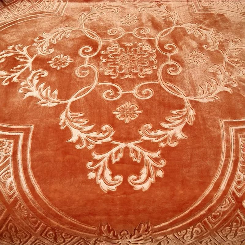 Koc z norek w rozmiarze queen size 188 x 229 cm, ultramiękki pluszowy koc na łóżko na jesień zimę, dwuwarstwowy, wytłaczany, obciążony narzuta na pościel