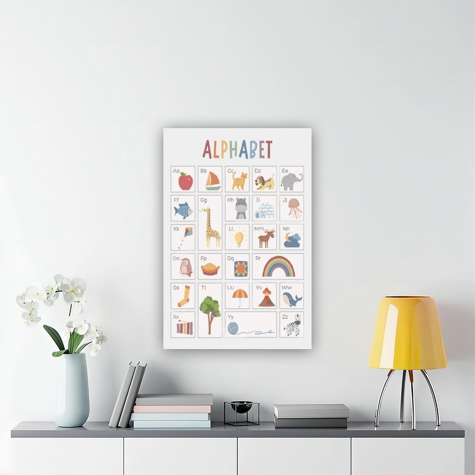 Poster éducatif sur toile pour décoration murale de salon, chambre à coucher (60 x 90 cm)