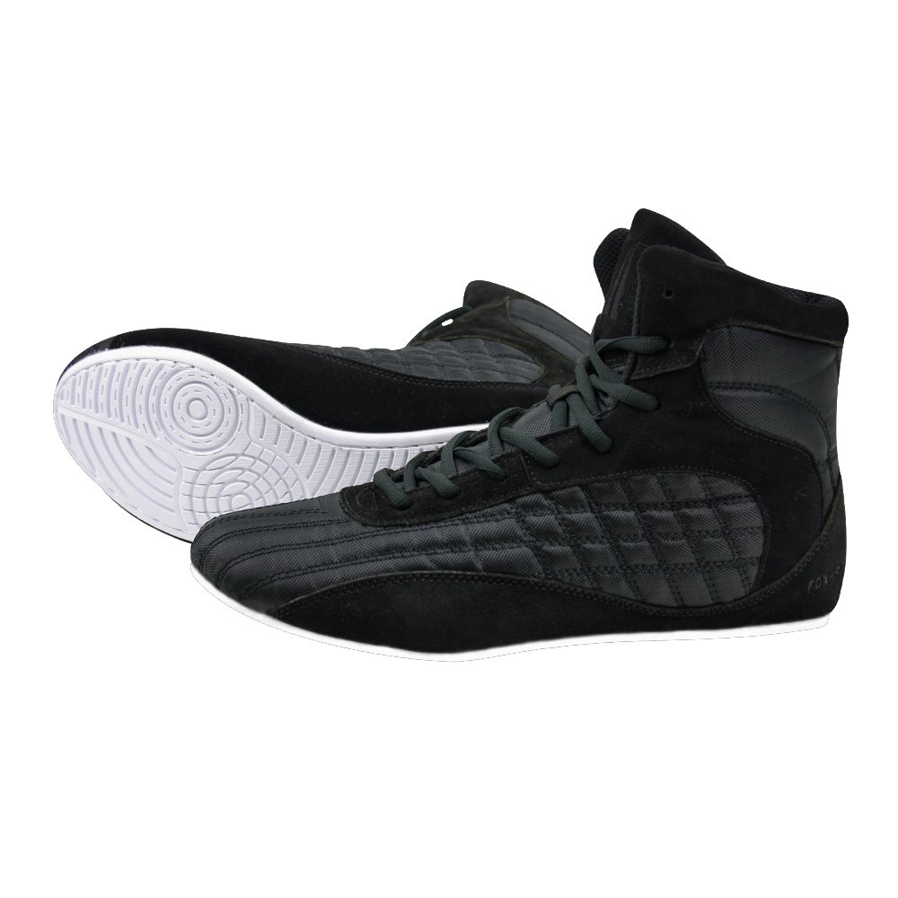 Zapatills de FOX-FIGHT para deportes de lucha, rings, fitness, color Negro, talla