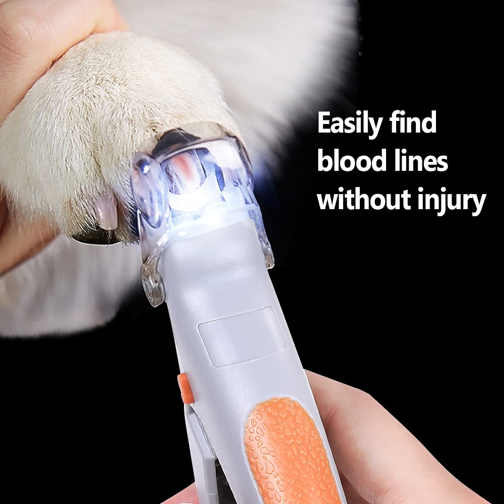 LED Light obcinacz do paznokci Pet obcinacz do paznokci nożyczki Pet Dog Cat Nail Toe Claw Clippers nożyczki dla psów koty ptaki i gryzonie c/White/15x9cm