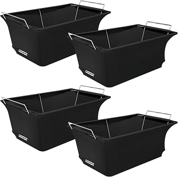 4-PACK Chafer Wind Guard, Chafing Dish Wind Guard, Chaffing Buffet Decorative Food Warmer, Flame Retardant Fabric Protector for Indoor & Outdoor Events, Party, Buffet, Catering, Camping Black