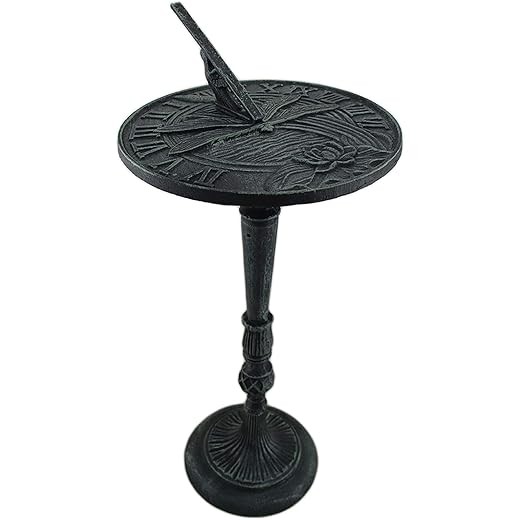 Verdigris Cast Iron Dragonfly Sundial
