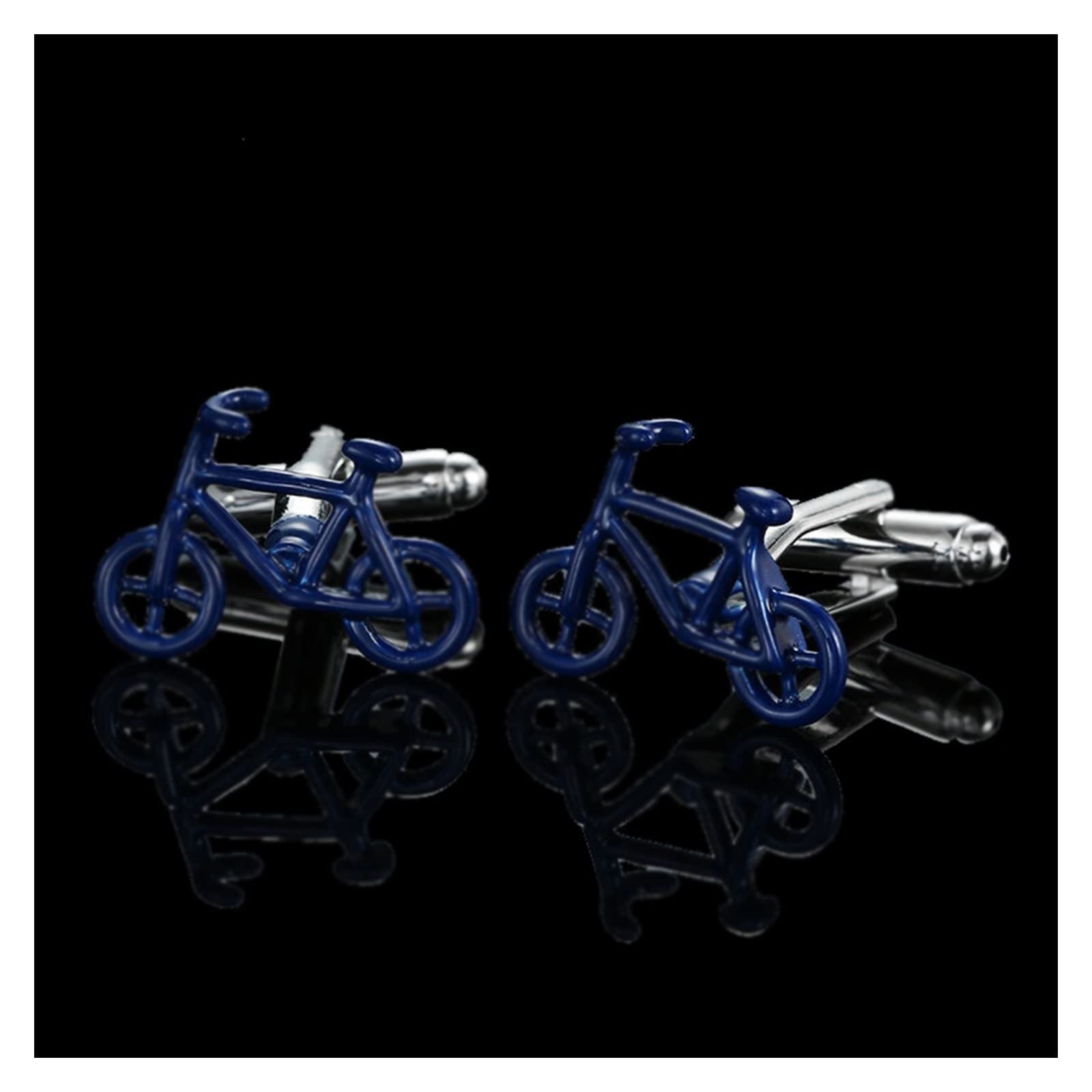 Gemelos de Traje Gemelos de Hombre Gemelos de Camisa de botón de puño de Cristal Azul Accesorios de Traje Gemelos de Camisa de joyería de Boda (Color del Metal : 11)