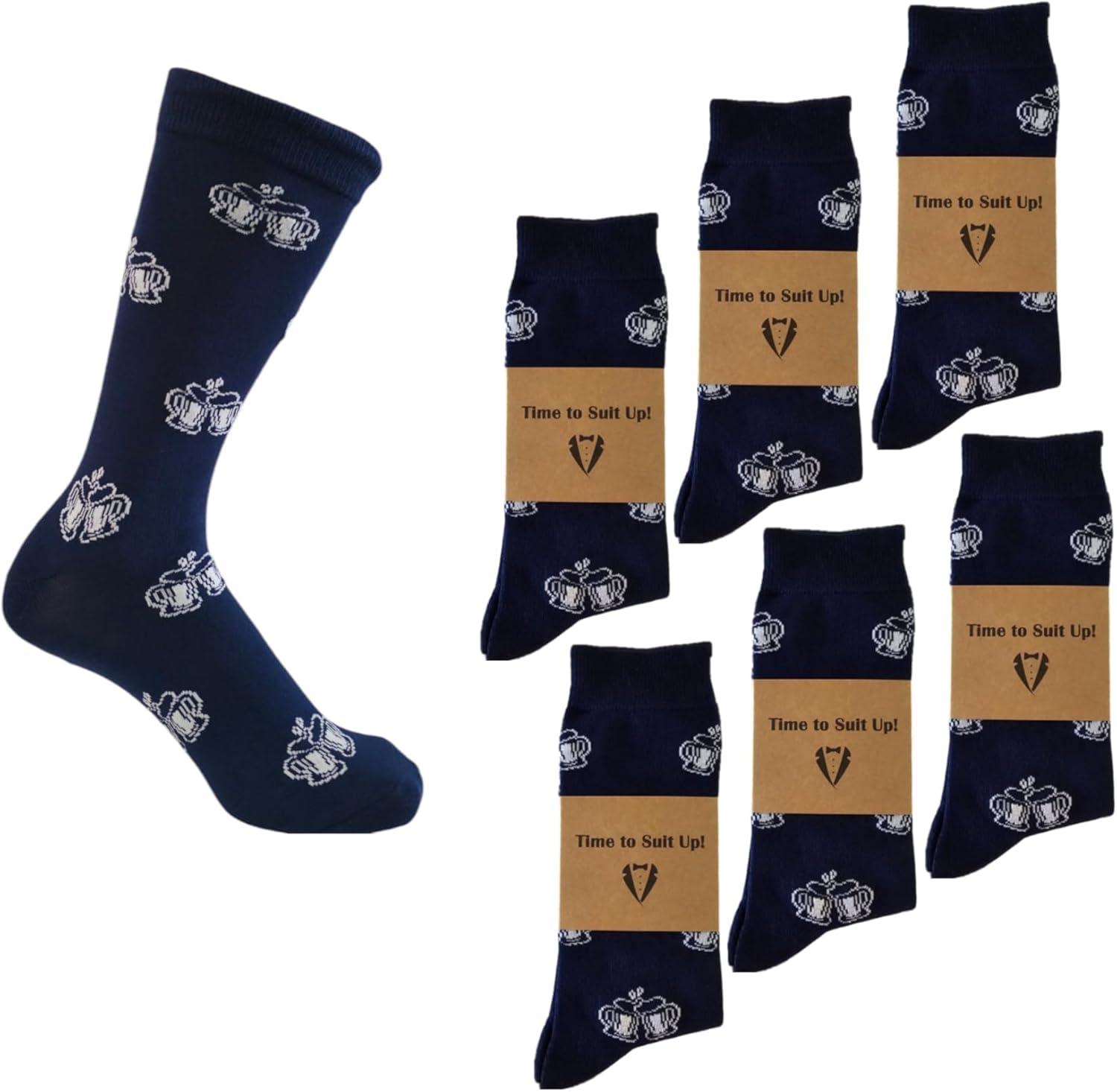 Groomsmen Socks Set of 6, Groomsmen Usher Gift, Groomsman Proposal Box, Best Man Gift, Funny Sock, Groomsman Proposal Box, Premium Bamboo Sock, Novelty Socks