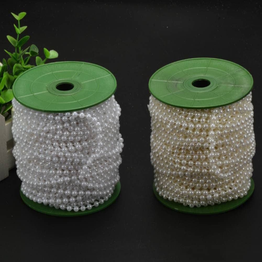 Amazon.co.jp: パールワイヤービーズ 真珠ビーズチェーン 4mm 40m