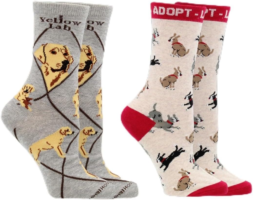 WHD Yellow Lab and Adopt-a-Dog Sock Bundle - size Large