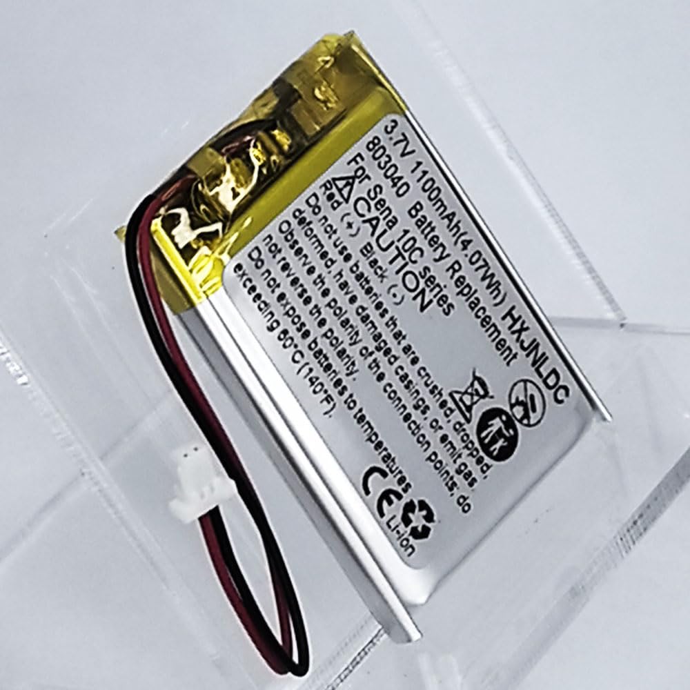 803040 3.7v 1100mAh Lithium ion Battery Replacement for Sena 10C