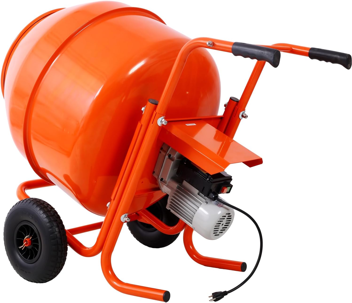 Geelife 224L 8CUFT Horizontal Portable Cement Mixer - Orange
