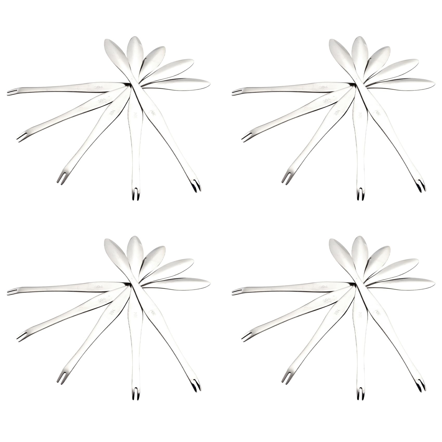 Hndhbfgrt Seafood Tool Crab Crackers Picks Spoons Stainless Steel Crab Peel Shrimp Tool Lobster Clamp Pliers Clip Pick - 20Pcs