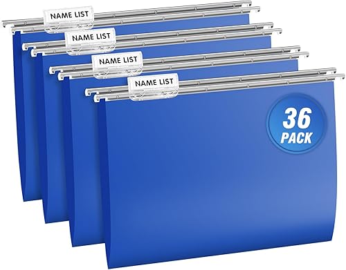 Miniatura 8 de ViVin Carpetas colgantes de plástico resistente con gancho de metal, pestañas ajustables de corte de 15, carpetas de archivador, tamaño carta, apto