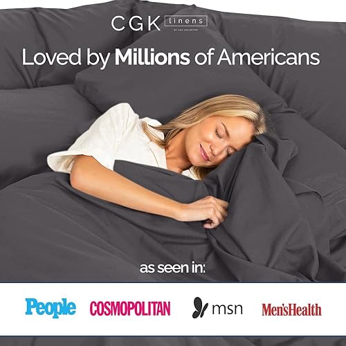 Miniatura 7 de Sábana bajera de algodón fresco de 400 hilos, para colchón alto, se adapta perfectamente al colchón, solo una sábana bajera (tamaño matrimonial,