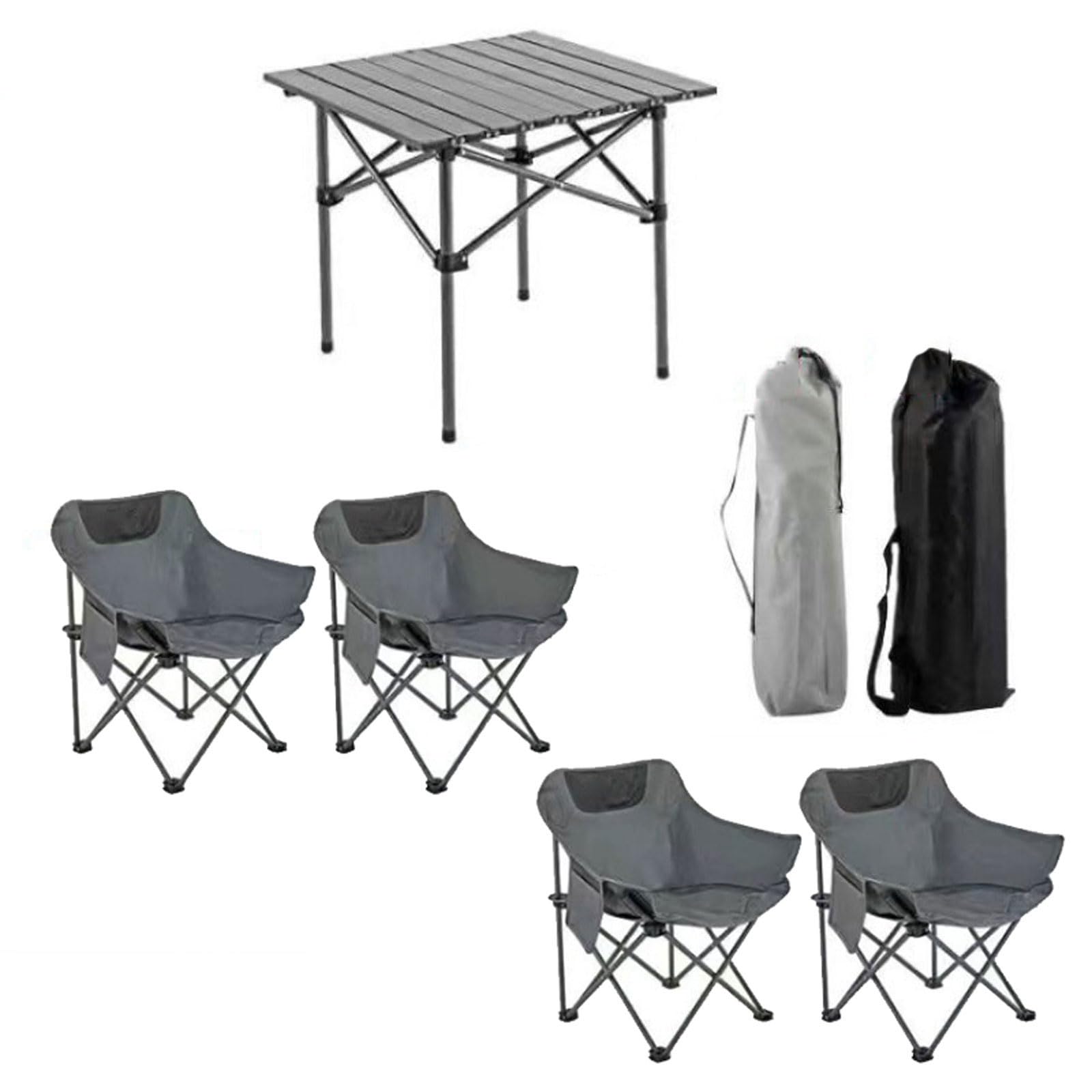 Table de camping pliable en aluminium et ses chaises portables