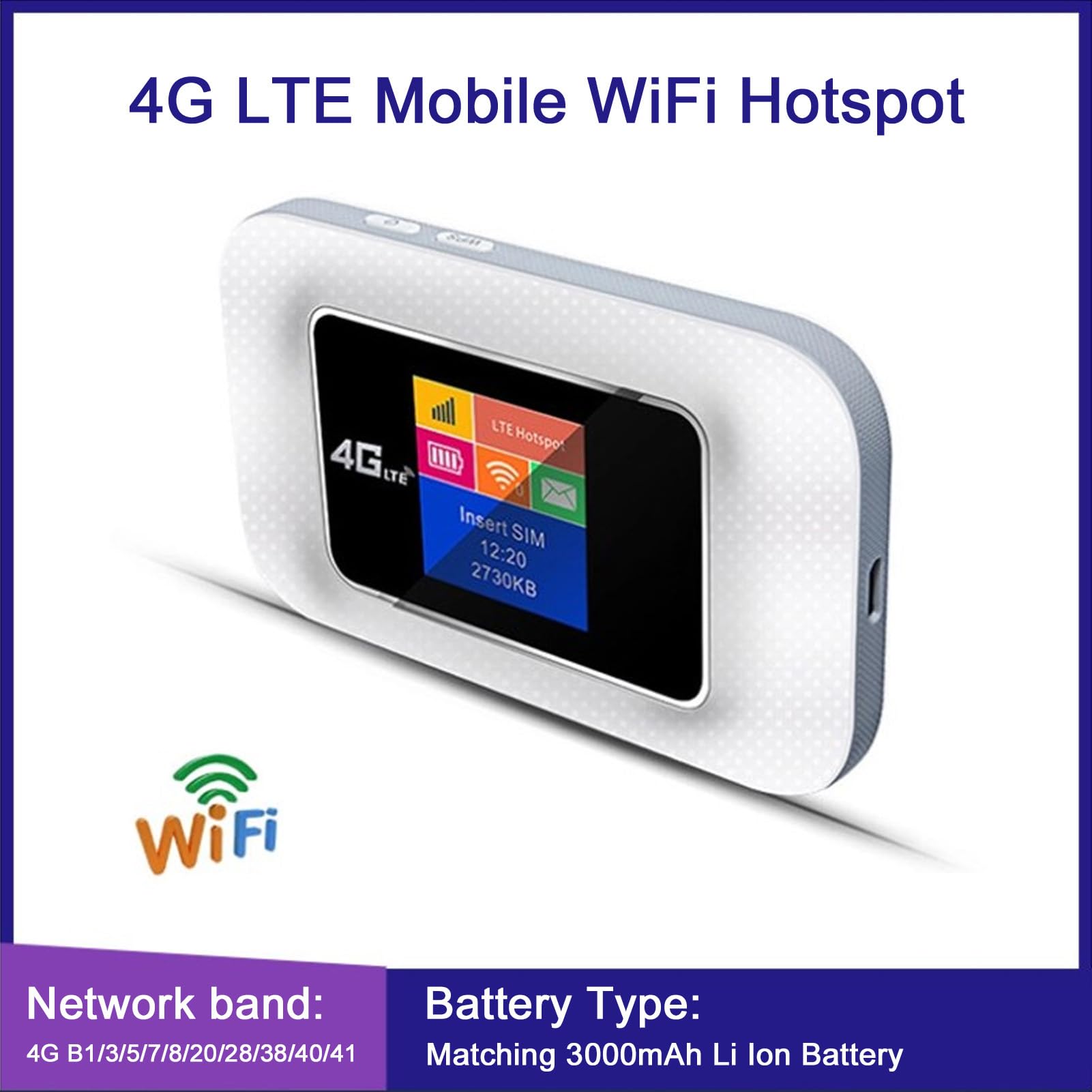 Przenośne WiFi 4G LTE dla Europejskich 150 Mb/s Współdzielonych Bezprzewodowych Routerów Internetowych dla 10 Użytkowników z Gniazdem Karty SIM Mobilny Hotspot WiFi