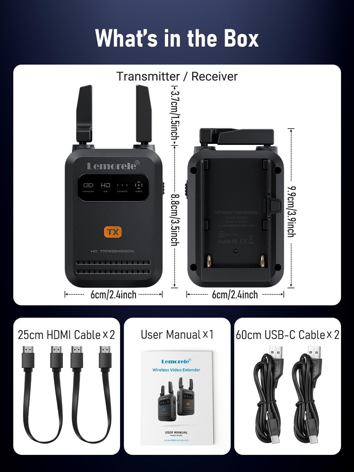 Wireless HDMI Transmitter - 200m Range, 1080P -9