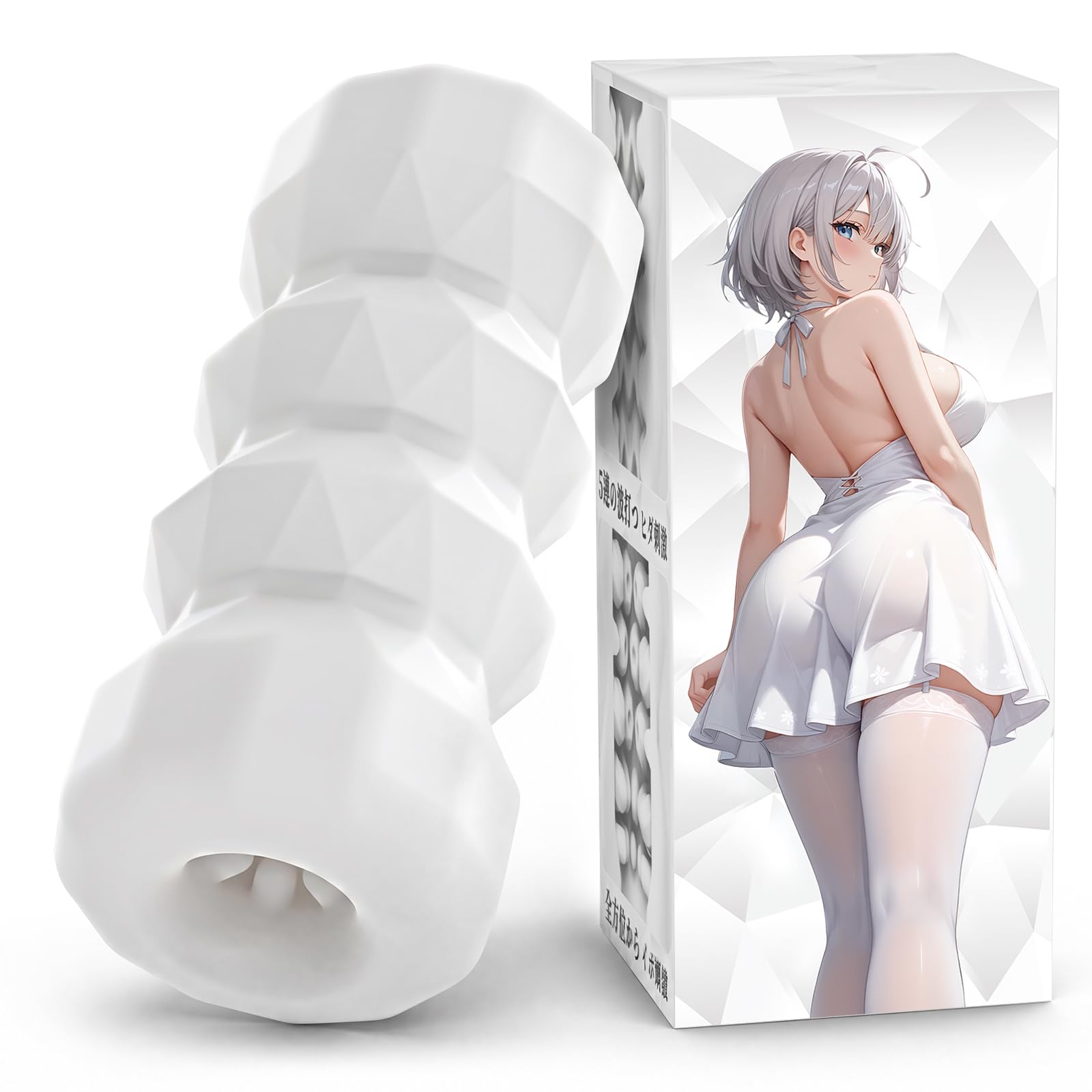 Male Masturbator Sex Toy for Men, Pocket Pussy Stroker with Open-Ended Design, Soft TPE Masturbation Sleeve, 3D Realistic Textured Penis Trainer, Reusable Adult Toy with Storage Case