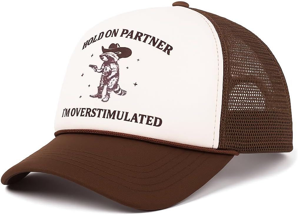 Baseball Trucker Hat for Women, Mesh Back Cap