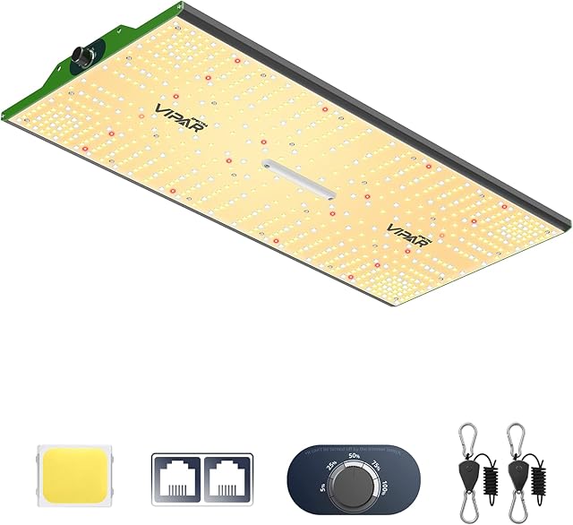 VIPARSPECTRA 2023 Upgraded P2000 LED Grow Light, Daisy Chain Dimmable Full Spectrum LED Grow lights for Hydroponic Indoor plants Seeding Veg Flower Plant Growing lamps for 4X2/3X3 Grow Tent Greenhouse